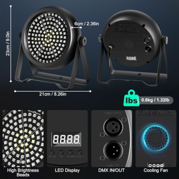 ENDYSHOW Party Strobe Light 30W RGB+W+UV for Festive Events