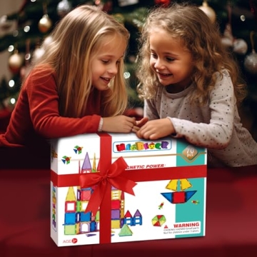MAGBLOCK Magnetic Blocks - 70 Colorful Building Tiles for Kids