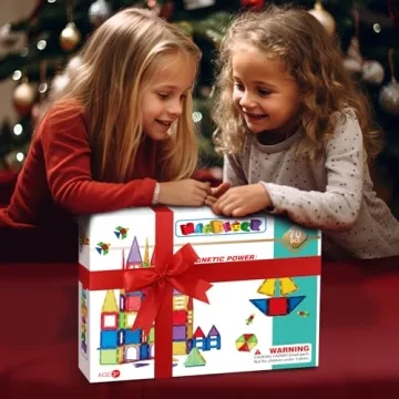MAGBLOCK Magnetic Blocks - 70 Colorful Building Tiles for Kids