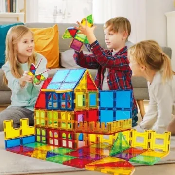 MAGBLOCK Magnetic Blocks - 70 Colorful Building Tiles for Kids