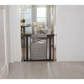 Safety 1st Adjustable Baby Gate for Doorways, Modern Farmhouse Style Gates for Pets, Toddlers, Babie...