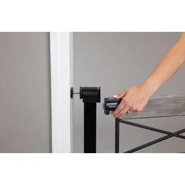 Safety 1st Adjustable Baby Gate for Doorways, Modern Farmhouse Style Gates for Pets, Toddlers, Babies, Children, Grey