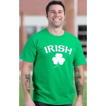Irish Pride Unisex Ireland T-Shirt/St. Patrick's Day Irish Pride Tee Shirt-Green-XXX-Large