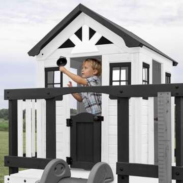 Backyard Discovery Sweetwater Heights Kids Playhouse with Slide