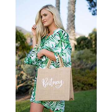 ModParty Palm Leaf Robe | Bridesmaid, Wedding Party, & Honeymoon Getting Ready Robes | Tropical Beach and Pool Swimsuit Cover up | Destination Wedding Lightweight Kimono Style Wrap