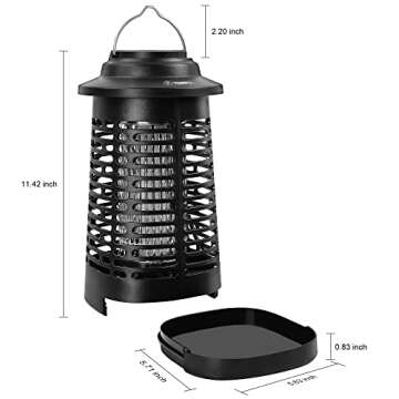 TOMPOL Bug Zapper for Indoor and Outdoor, 4200V Electric Mosquito Zapper, High Powered Pest Control Waterproof, Insect Killer for Home, Kitchen, Backyard, Camping