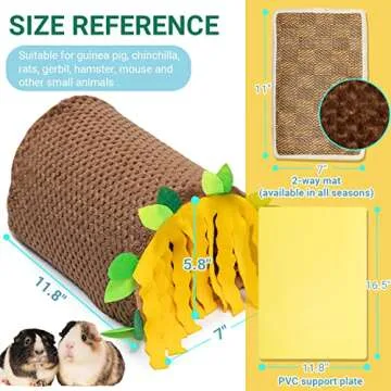 Guinea Pig Tunnel House - Small Animal Hideout Tube Cage House for Hamster Rat Mice Parrot Chinchill...