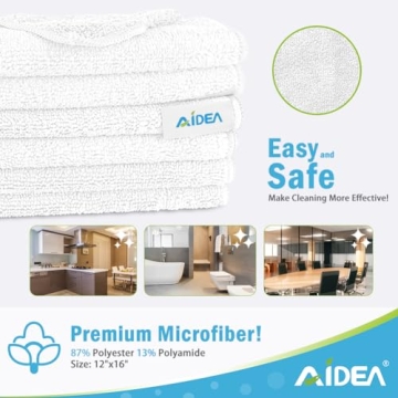 AIDEA Microfiber Cleaning Cloths - Soft & Absorbent 8PK