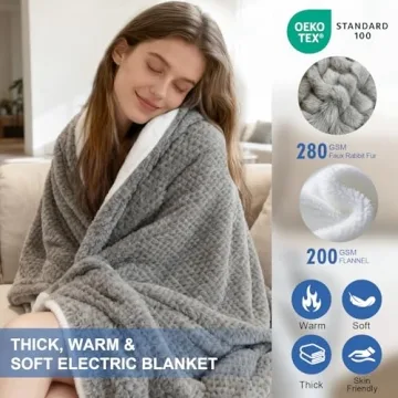 Cozy Electric Blanket with Fast Heating and Auto Shut-Off