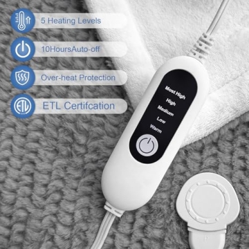 Cozy Electric Blanket with Fast Heating and Auto Shut-Off