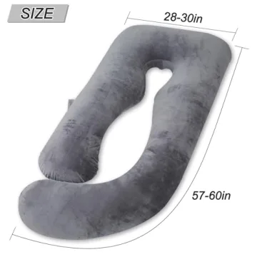 AMCATON 60 Inch U Shaped Pregnancy Pillow for Moms
