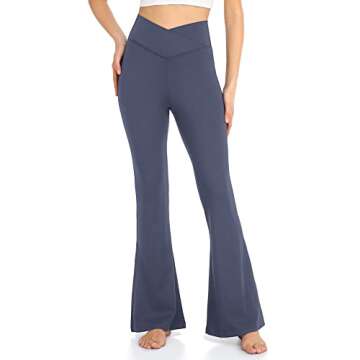 YUNOGA Women's Flare Leggings for Ultimate Comfort and Style