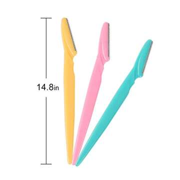 15Pcs Eyebrow Razors Multipurpose Exfoliating Dermaplaning Tool Face Razor and Eyebrow Shaper For Women Man With Precision Cover