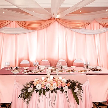 Rose Gold Table Covers 54 x 108 Inch 3 Pack for Parties