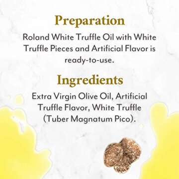 Roland Foods White Truffle Oil for Gourmet Cooking