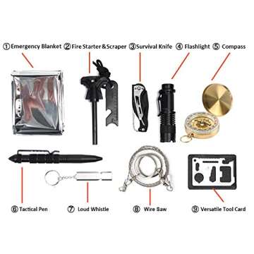 Survival Kit - Gifts for Men Father Husband Dad Mom Boy Scout Boyfriend, Present for Birthday Valent...