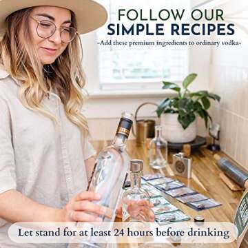 DIY Gift Kits Real Gin Making Kit Deluxe Edition | 12 Botanicals & Spices, Stainless Steel Flask, Funnel & More | Handcrafted Artisanal Gin | Mixology Set For Bartender & Adults | Gift for Men & Women