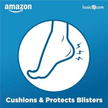 Amazon Basic Care Extreme Hydrocolloid Gel Blister Cushion Bandages for Heels, 2X Faster Healing, Protection & Pain Relief against Burns, Rubbing & Friction, 10 Count (1.65 in x 2.67 inches)