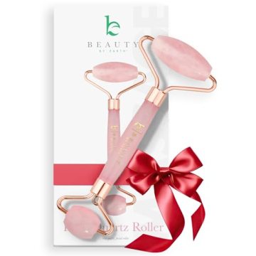 Rose Quartz Face Roller - Relaxation Gifts for Women, Skin Care Tools for Fine Lines and Wrinkles, T...