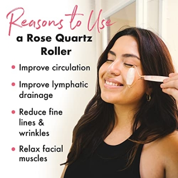 Rose Quartz Face Roller for Relaxation and Skincare