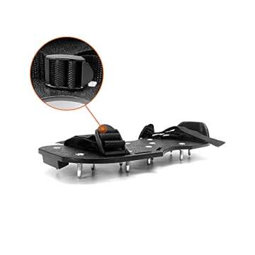 QWORK Spiked Shoes, 1 Pair Lawn Aerator Shoes with 1" Short Spikes Perfect For Epoxy Floor, Overlays, Cover Installation, Black Color