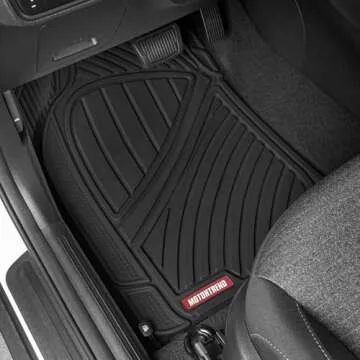 Motor Trend FlexTough Performance All Weather Rubber Car Mats with Cargo Liner - Full Set Front & Re...