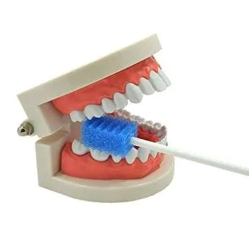 MUNKCARE Oral Care Swabs Disposable- Blue 100 Counts