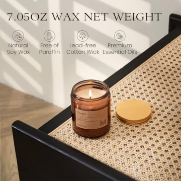 M&SENSE Luxury Santal Scented Candle Gift Set for Holidays