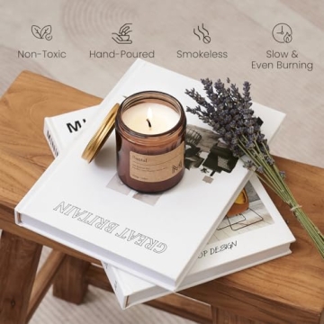 M&SENSE Luxury Santal Scented Candle Gift Set for Holidays