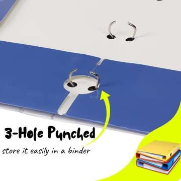 Mr. Pen- Pocket Folders, 4 Pocket, 4 Pack, Vibrant Colors, Folders with Pockets 3 Hole Punched, Folders, Folders for School, Folders with Pockets, Binder Folders, Pocket Folders for 3 Ring Binder.