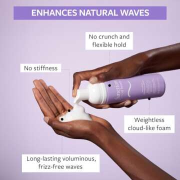 FUNCTION OF BEAUTY Zero Gravity Styling Mousse, 7 oz - Adds Volume, Defines Natural Waves While Providing a Flexible Hold Without Feeling Stiff or Crunchy