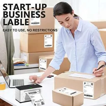 Razuvo 4 x 6 Direct Thermal Labels, 500 Fan-Fold Perforated Labels Per Stack, Commercial Grade - Premium Adhesive & Perforated, Thermal Labels Compatible with JADENS, iDPRT SP410, POLONO, ASprink