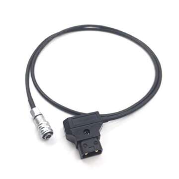 D-Tap to Weipu SF610 2 Pin BMPCC 4K Power Cable for Blackmagic Pocket Cinema Camera 4K and Gold Moun...