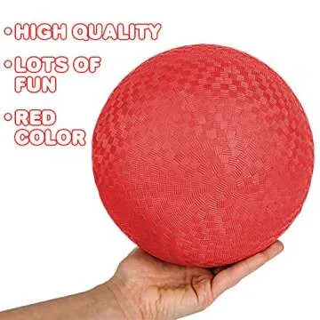 ArtCreativity Red Playground Ball for Kids - 10 Inch Bouncy Fun