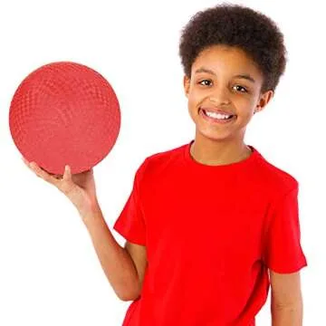 ArtCreativity Red Playground Ball for Kids - 10 Inch Bouncy Fun