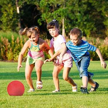 ArtCreativity Red Playground Ball for Kids - 10 Inch Bouncy Fun