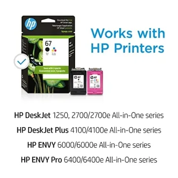 HP 67 Ink Cartridges 2 Pack for DeskJet and ENVY Printers