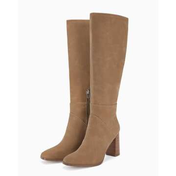 Coutgo Knee High Boots for Women - Comfort & Style