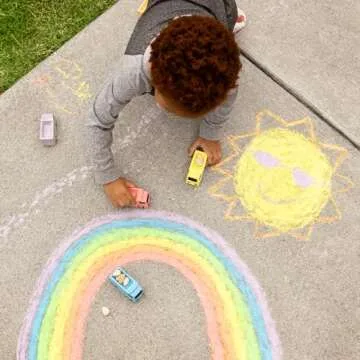 Isle of Whimsy | 14 Dump Truck Sidewalk Chalk | Construction Birthday Party Supplies | Party Favors & Goodie Bags - Birthdays, Valentines, Easter Baskets | Toddler Toys | Individually Wrapped | Gift