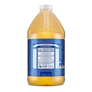 Dr. Bronner's - Pure-Castile Liquid Soap (Peppermint, 64 ounce) - The Ultimate Eco-Friendly Cleaning...