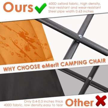 Heavy Duty Camping Loveseat for Outdoor Comfort