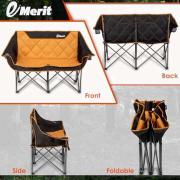 Heavy Duty Camping Loveseat for Outdoor Comfort