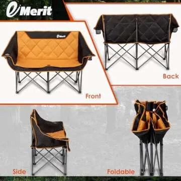Heavy Duty Camping Loveseat for Outdoor Comfort