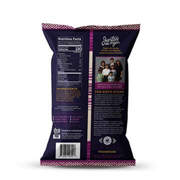 Siete Grain Free Churro Strips | Gluten Free Chips | Vegan Snacks | Non GMO | 5 Ounce (Pack of 6)