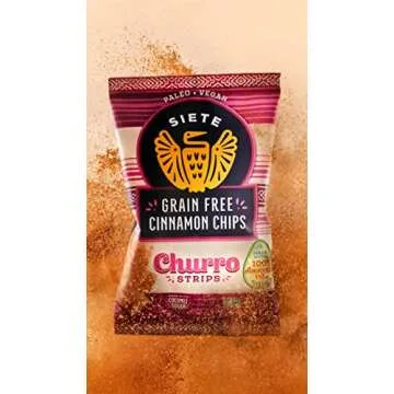 Siete Grain Free Churro Strips | Gluten Free Chips | Vegan Snacks | Non GMO | 5 Ounce (Pack of 6)