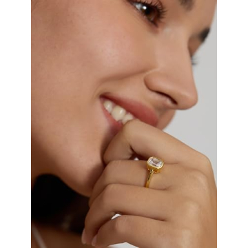 Michooyel Emerald Cut 2ct Engagement Ring for Elegant Style