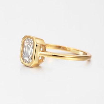 Michooyel Emerald Cut 2ct Engagement Ring for Elegant Style