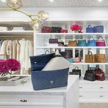 Bag-a-Vie Handbag Purse Shaper Pillow - Luxury 14x7.5 Herringbone