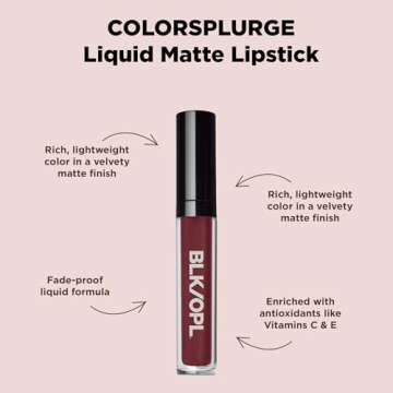 Black Opal Liquid Matte Lipstick Ruby - Long Lasting Beauty