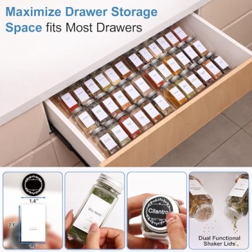 Brippo Spice Drawer Organizer Efficient Kitchen Storage Solution